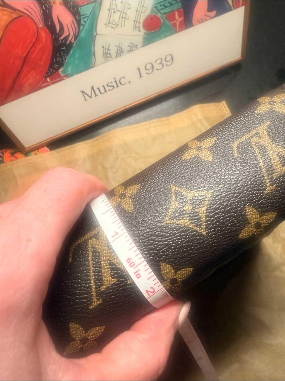 Source Unknown Brown Monogram Toiletry Pouch / clutch / organizer - Picture 9 of 10